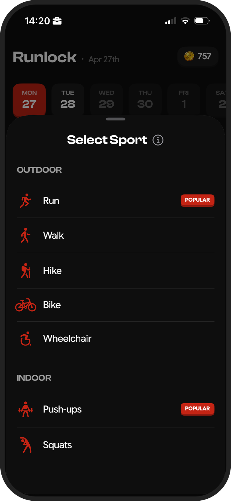 Choose your sport